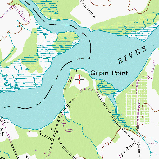 Topographic Map of Gilpin Point, MD