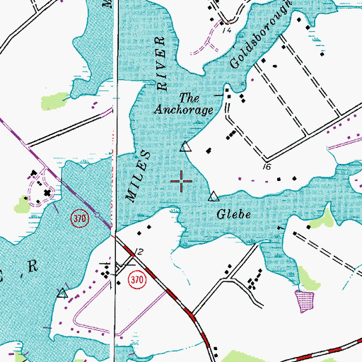 Topographic Map of Glebe Creek, MD