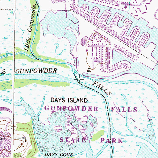 Topographic Map of Little Gunpowder Falls, MD