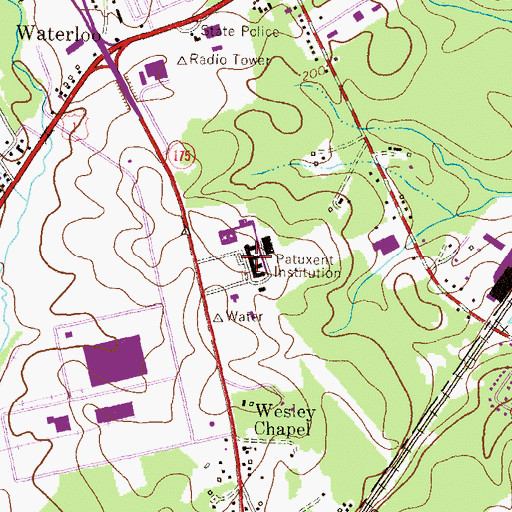 Topographic Map of Patuxent Institution, MD