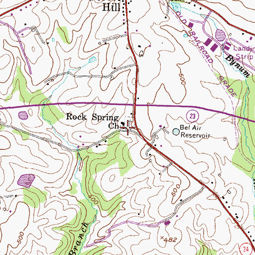 Topographic Map of Rock Spring Church, MD