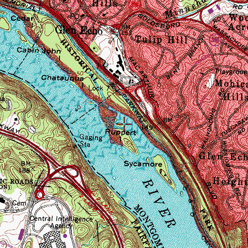 Topographic Map of Ruppert Island, MD