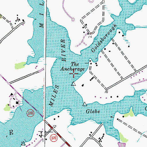Topographic Map of The Anchorage, MD