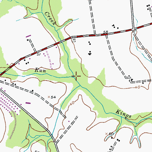 Topographic Map of Wootenaux Creek, MD