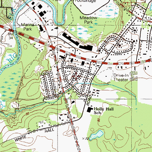 Topographic Map of Holly Hall Terrace, MD