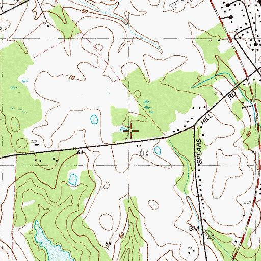 Topographic Map of Sycamore Farms, MD
