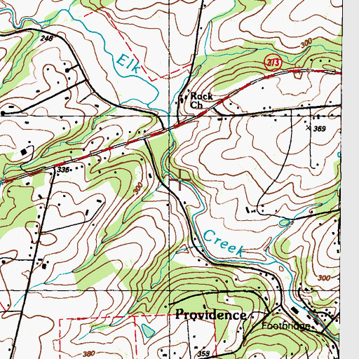 Topographic Map of The Rock (historical), MD