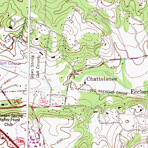 Topographic Map of Chattolanee, MD