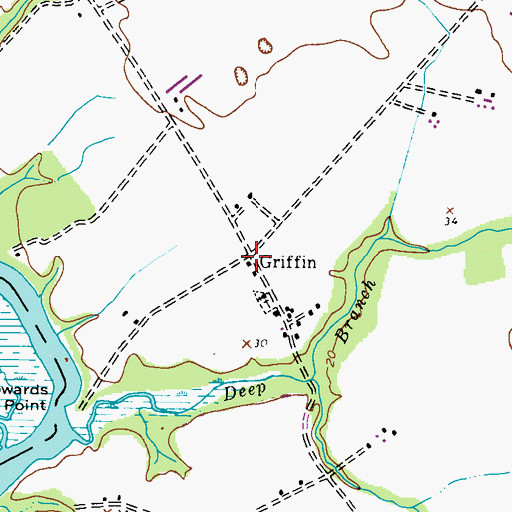 Topographic Map of Griffin, MD