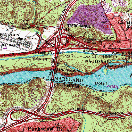 Topographic Map of Winnemanna Lodge, MD