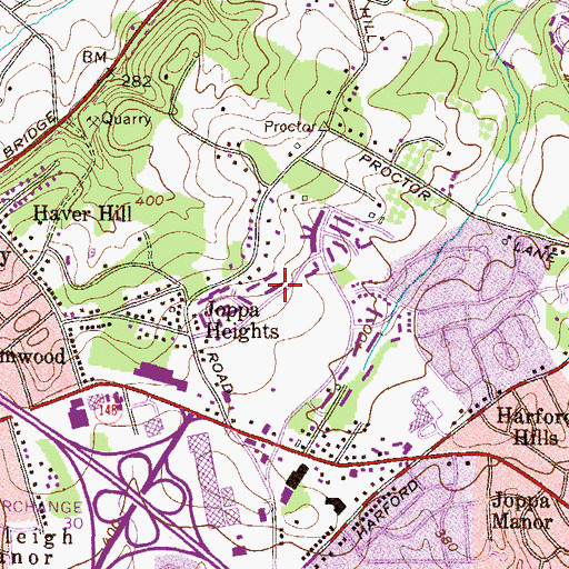 Topographic Map of Lowell Ridge, MD