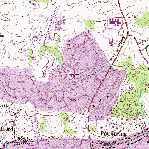 Topographic Map of Springlake Park, MD