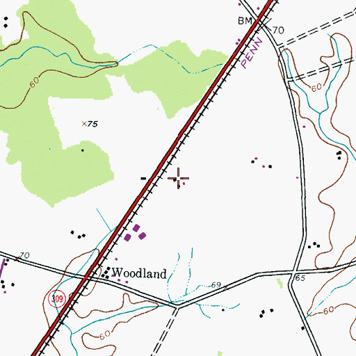Topographic Map of Chaple, MD