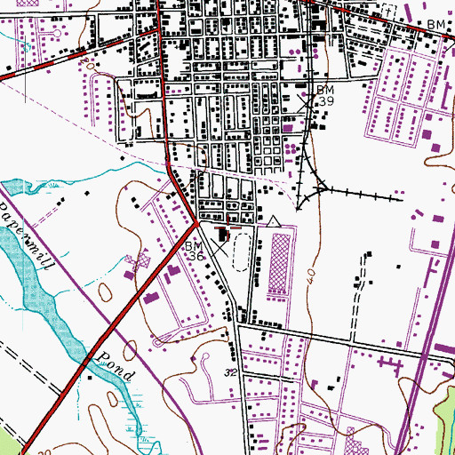 Topographic Map of Easton Public School Number 2 (historical), MD