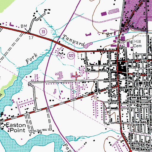 Topographic Map of Glenwood Elementary School, MD