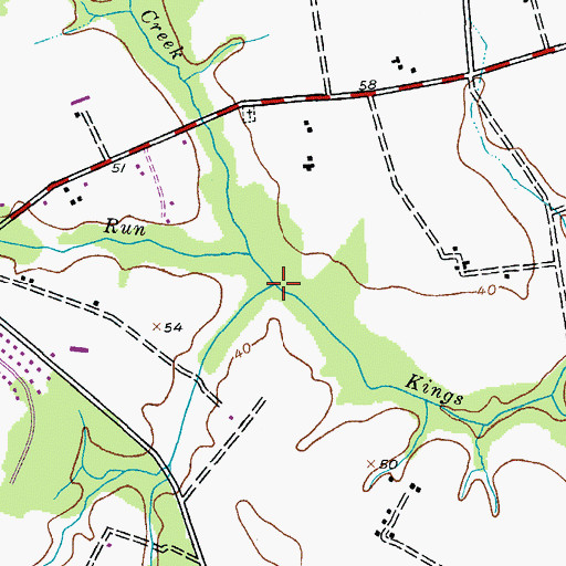 Topographic Map of Hosewells Branch, MD