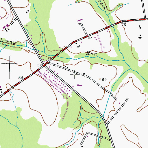 Topographic Map of Mattie Thompson Farm, MD