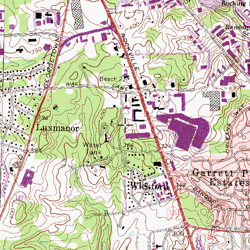 Topographic Map of Area 1 School Administration Center, MD