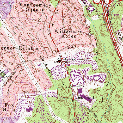 Topographic Map of Georgetown Hill Elementary School (historical), MD