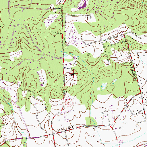 Topographic Map of Baptist Home of Maryland, MD