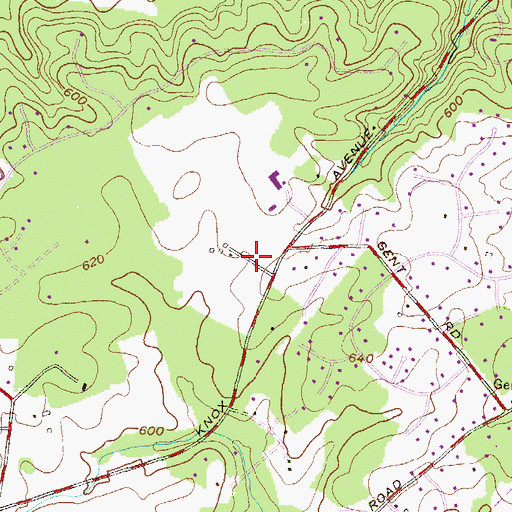 Topographic Map of Briarwood Farms, MD