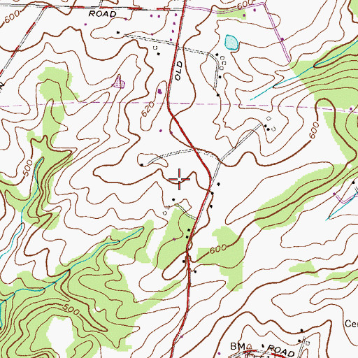 Topographic Map of Brookfield, MD