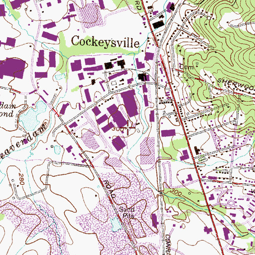 Topographic Map of Cockeysville Road Industrial Park, MD