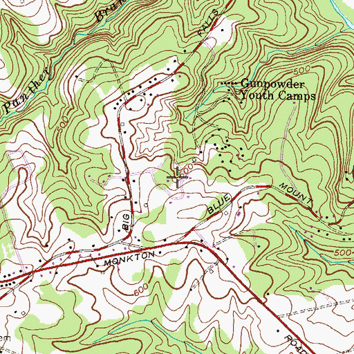 Topographic Map of Top Bar Ranch, MD