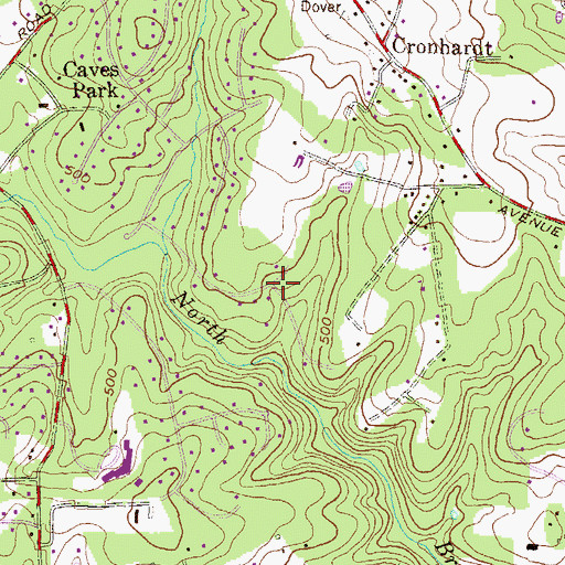Topographic Map of Valley Brook, MD