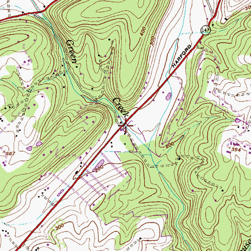 Topographic Map of Hartley (historical), MD