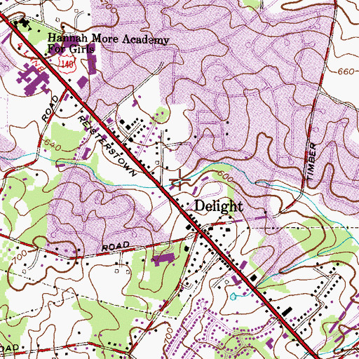 Topographic Map of Roaches Run Park, MD