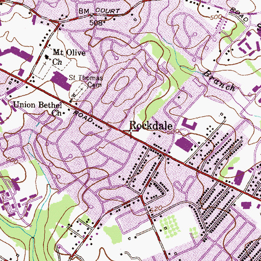 Topographic Map of Ascension Prince of Peace Episcopal Church, MD