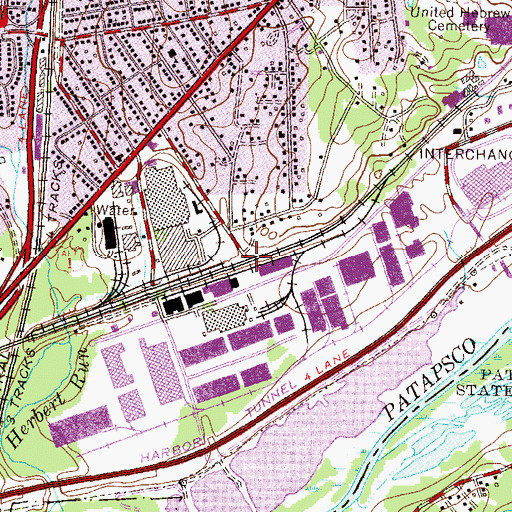 Topographic Map of Halethorp Station (historical), MD