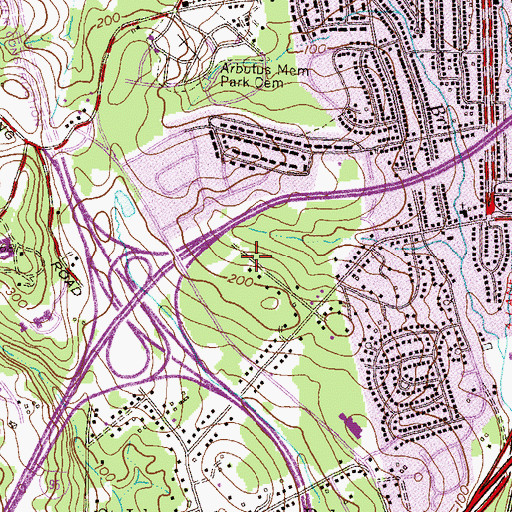 Topographic Map of Huntsmoor South, MD