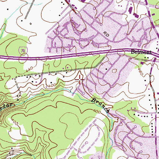 Topographic Map of Inwood Shopping Center, MD