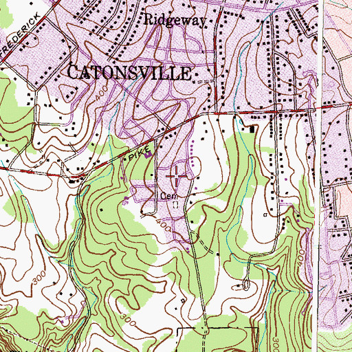 Topographic Map of Windwood, MD