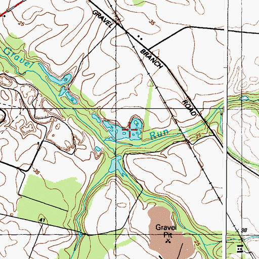Topographic Map of Maryland Noname 3 Reservoir, MD