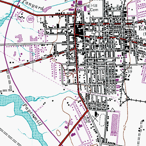 Topographic Map of University of Maryland Shore Medical Center at Easton, MD