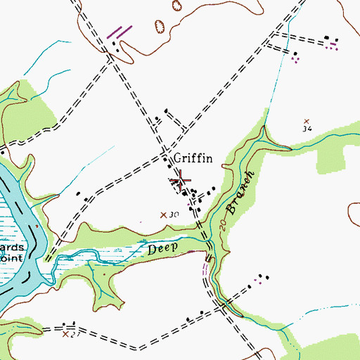 Topographic Map of Bell Chapel Cemetery, MD