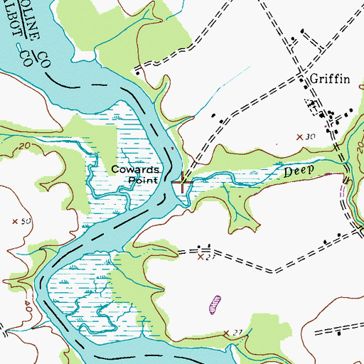 Topographic Map of Doans Landing, MD
