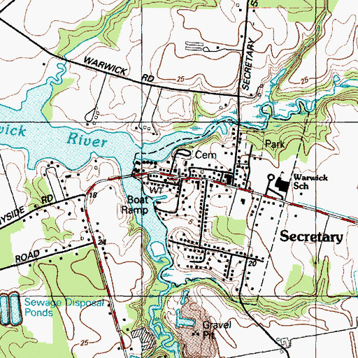 Topographic Map of First United Methodist Church, MD