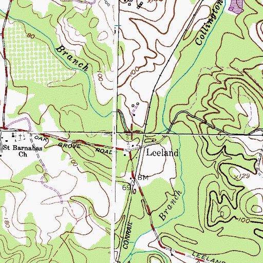 Topographic Map of Black Branch, MD