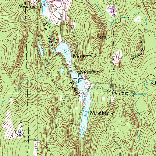 Topographic Map of Norcross Number Three Dam, MA