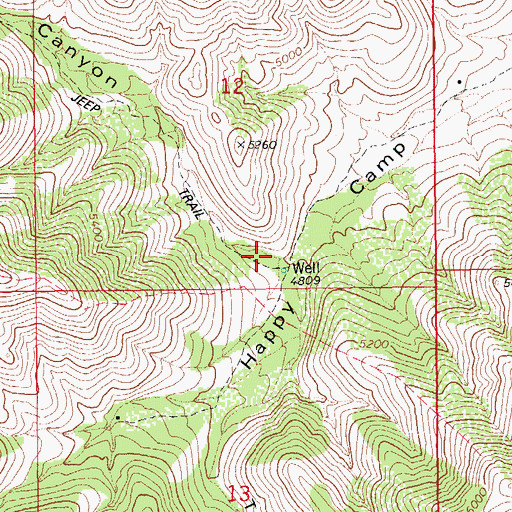 Topographic Map of Howell Canyon, AZ