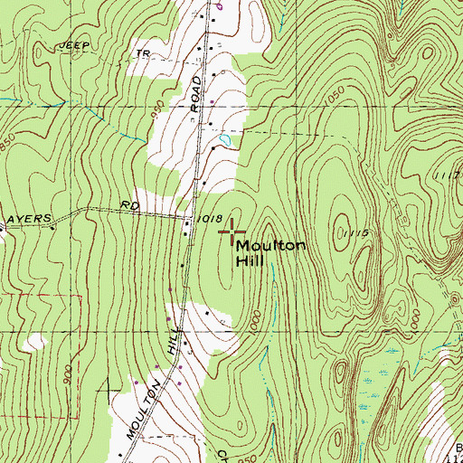 Topographic Map of Moulton Hill, MA