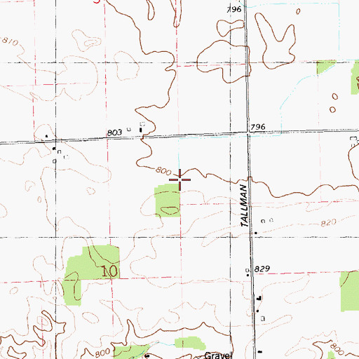 Topographic Map of Derbyshire Lee Branch, MI