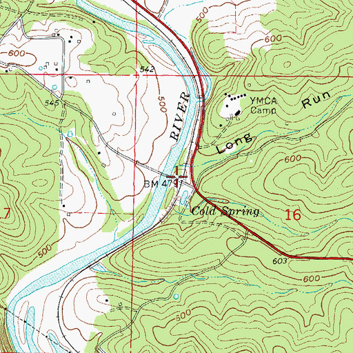 Topographic Map of Peach (historical), AR