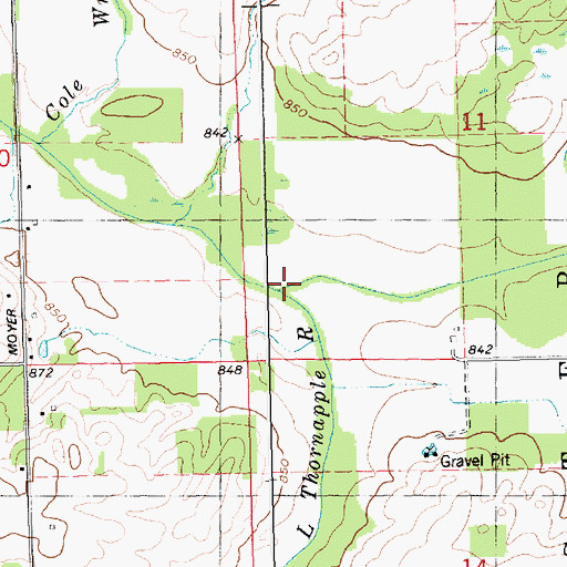 Topographic Map of Little Thornapple River, MI