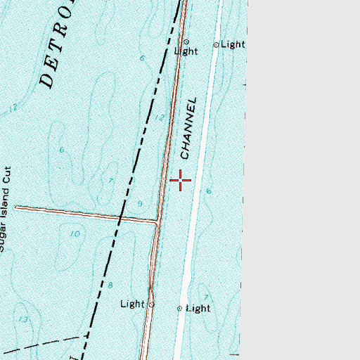 Topographic Map of Livingstone Channel, MI