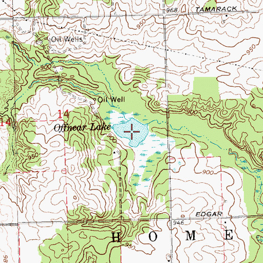 Topographic Map of Offnear Lake, MI